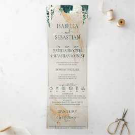 Wedding Cream All in one Emerald Green Rose Floral