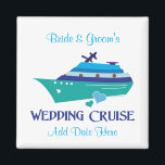 Wedding Cruise Favor Magnet<br><div class="desc">Kassakern i bröllop för gästerna i bröllop och bröllopsfesten som kommer till er kryssning frakt extravaganza i bröllop! Roligt bröllop kryssar i souvenirer och bröllop. Ta med er alla ombord för er havs-bröllop-kryssning!</div>