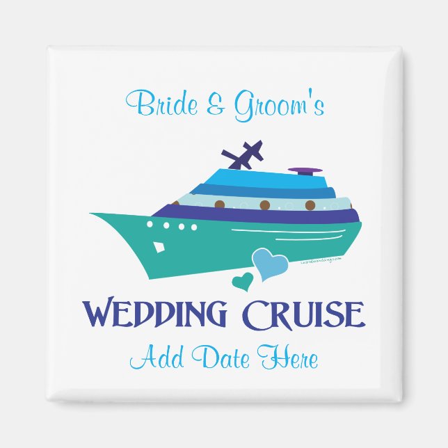 Wedding Cruise Favor Magnet (Framsidan)