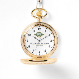 Wedding date couple name armbandsur