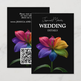 🌈 Wedding Details QR code  Tilläggskort