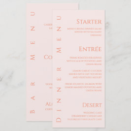 Wedding Dinner and Bar Menu-Blush Meny