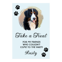 Wedding Dog Biscuit Bar with Photo