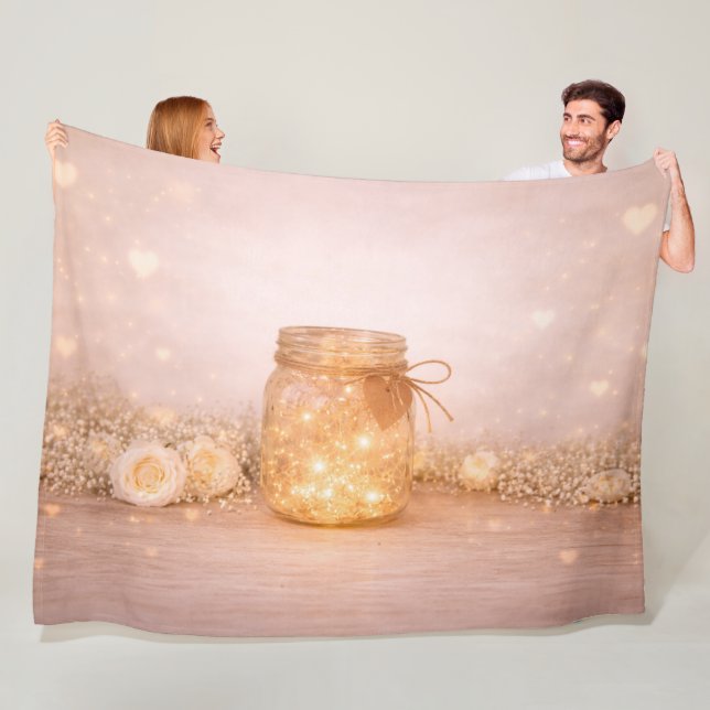 Wedding Fairy Lights Cozy Throw Blanket Fleecefilt (På plats)