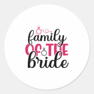Wedding Family Of The Bride Runt Klistermärke