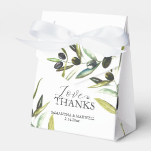 Wedding Favor Boxes Olive Gren Greenery Presentaskar