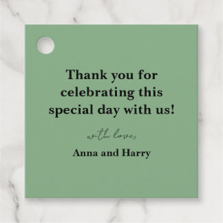 Wedding Favor Gåvor Etiketter