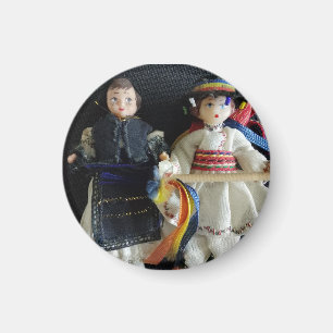Wedding Favor Rumänsk National Costume Magnet