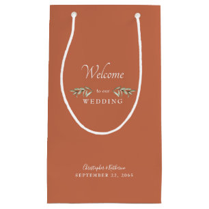 Wedding Favor Terracotta Namn & Date