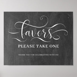 Wedding Favors Sign - Please Take One Poster