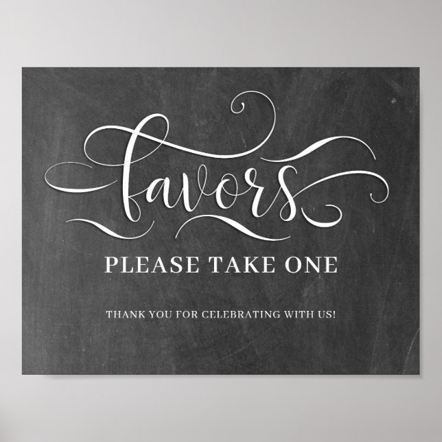 Wedding Favors Sign - Please Take One Poster (Framsidan)