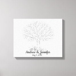 Wedding Fingerprint Tree Guest Book Alternative Canvastryck