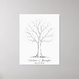 Wedding Fingerprint Tree Guest Book Alternative Canvastryck