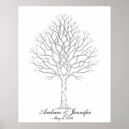 Wedding Fingerprint Tree Guest Book Alternative Poster