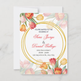 wedding flower invitation inbjudningar