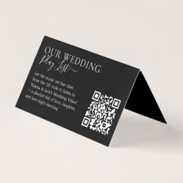 Wedding Formal Black QR Code Playlist Kort