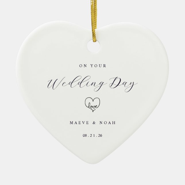 Wedding Gift Just Married Keepsake Ornament (Framsidan)