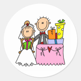 Wedding Gifts Galore Sticker Runt Klistermärke