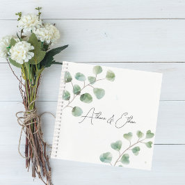 Wedding Guest Book with Eucalyptus Leaves