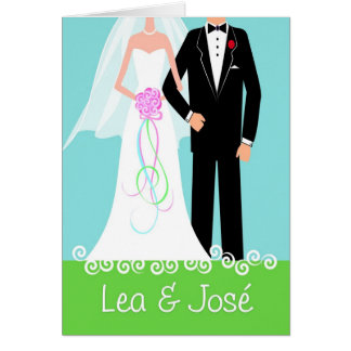 Wedding-HappyCouple-Lea-Jose-3a Hälsningskort