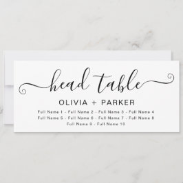Wedding Head Table Seating Card – Modern Script Inbjudningar