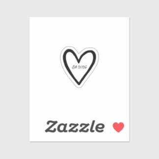 Wedding Heart Outlined Bride Groom Klistermärken