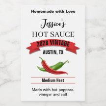 Wedding Hot Sauce Etikett HS039tr