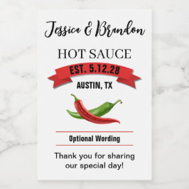 Wedding Hot Sauce Label HS037tr Vinetikett