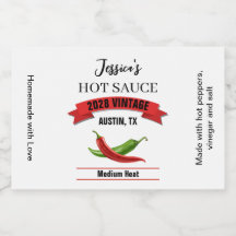 Wedding Hot Sauce Label HS039rt