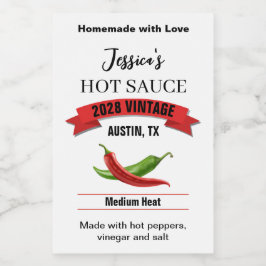 Wedding Hot Sauce Label HS039tr Vinetikett