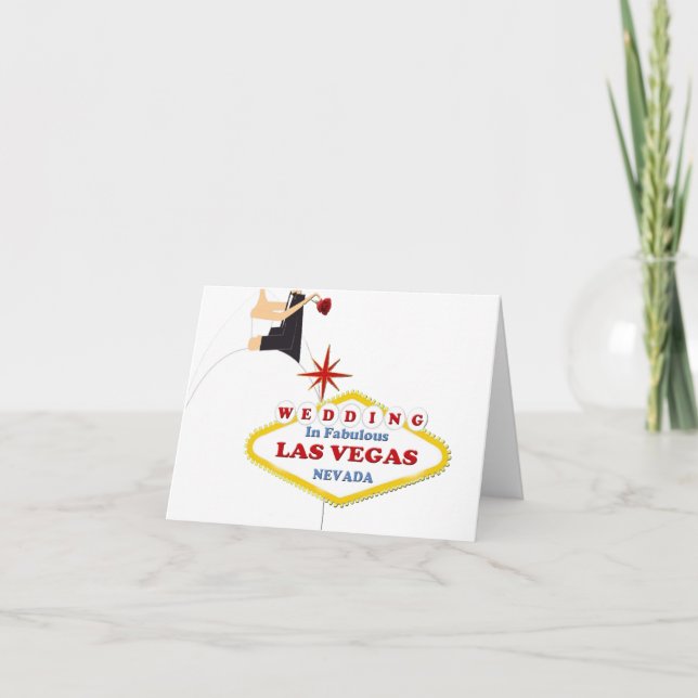 Wedding in Las Vegas Card Inbjudan (Framsida)