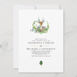 WEDDING-inbjudan för Hjort Inbjudningar