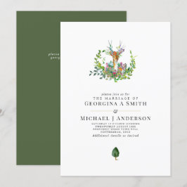 WEDDING-inbjudan för Hjort Inbjudningar