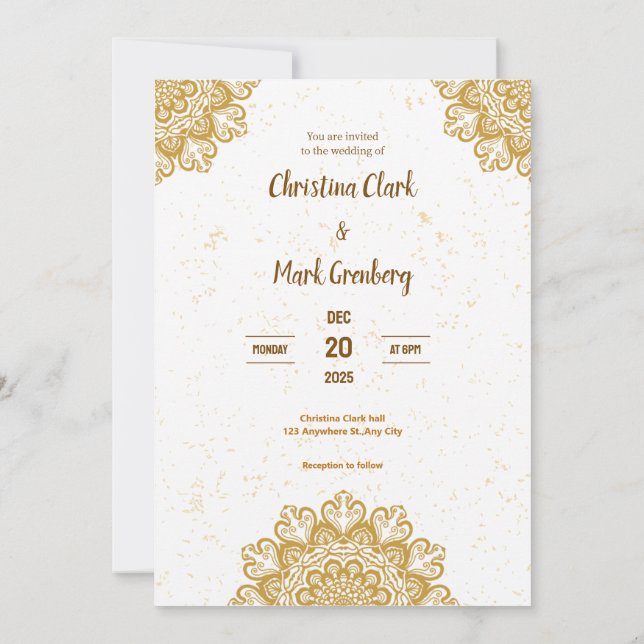WEDDING-INBJUDANDE INBJUDNINGAR (Baksida)