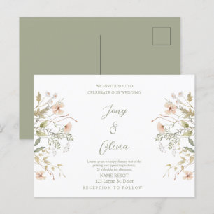 WEDDING-INBJUDANDE VYKORT