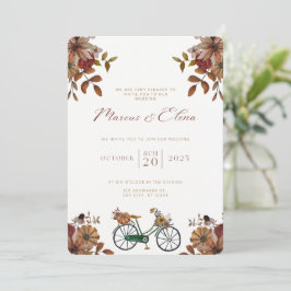 Wedding Invitation Beige Neutral Elegant Style Inbjudningar