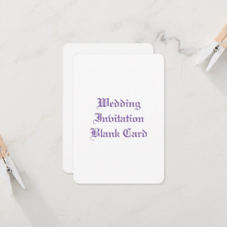 WEDDING-INVITATION BLANK FLAT-KORT