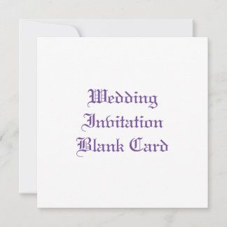 WEDDING-INVITATION BLANK FLAT-KORT