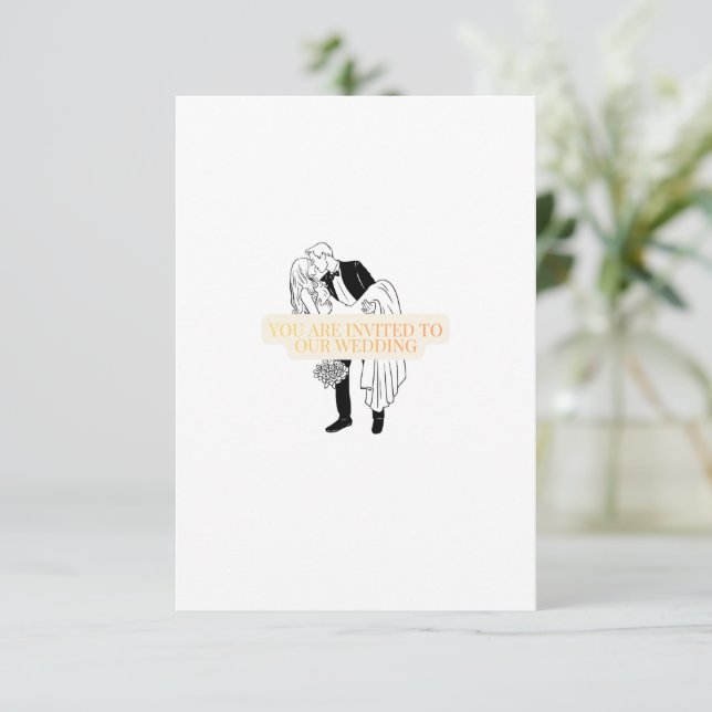 Wedding Invitation Card (Stående Fram)