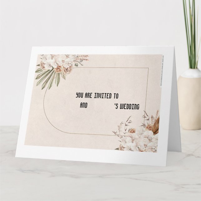 Wedding invitation card kort (Framsida)