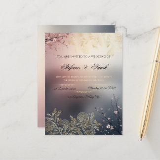 Wedding invitation card vykort