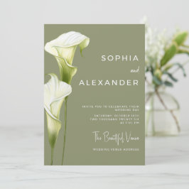 Wedding Invitation "Delicate Calla Lilies" Inbjudningar