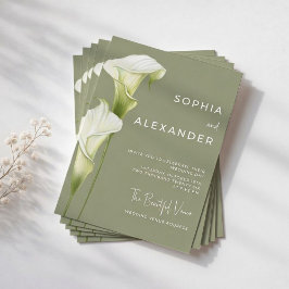 Wedding Invitation "Delicate Calla Lilies" Inbjudningar