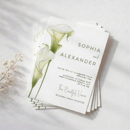 Wedding Invitation "Delicate Calla Lilies" Inbjudningar