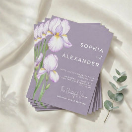 Wedding Invitation "Delicate Irises" Inbjudningar
