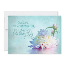 WEDDING INVITATION - Elegant Peony and Reflection