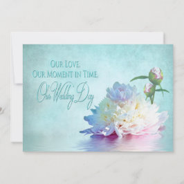 WEDDING INVITATION - Elegant Peony and Reflection Inbjudningar
