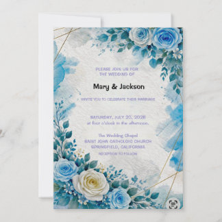 Wedding Invitation Floral Inbjudningar