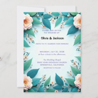 Wedding Invitation Floral Inbjudningar