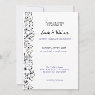 Wedding Invitation Floral Inbjudningar